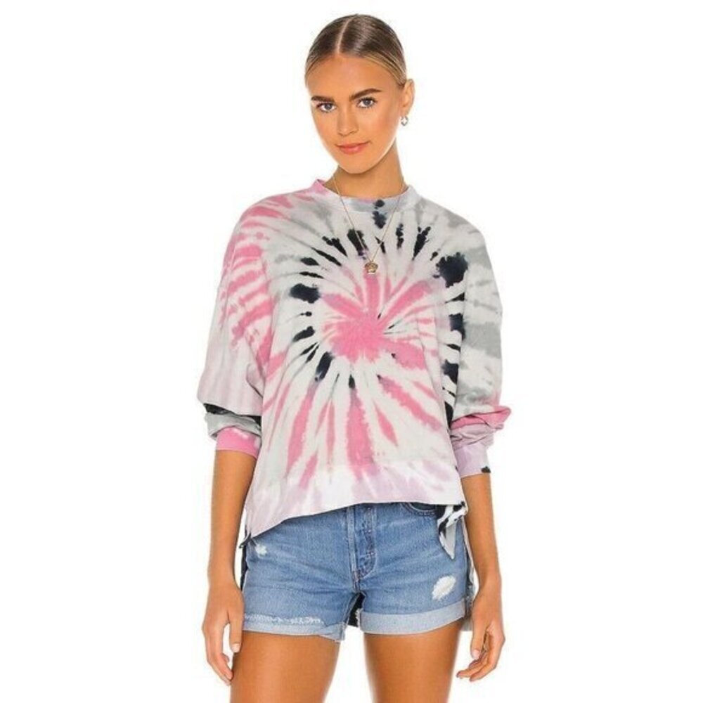 Electric & Rose Neil Sweatshirt in Wildrose & Savannah Wash Tie Dye Size Medium